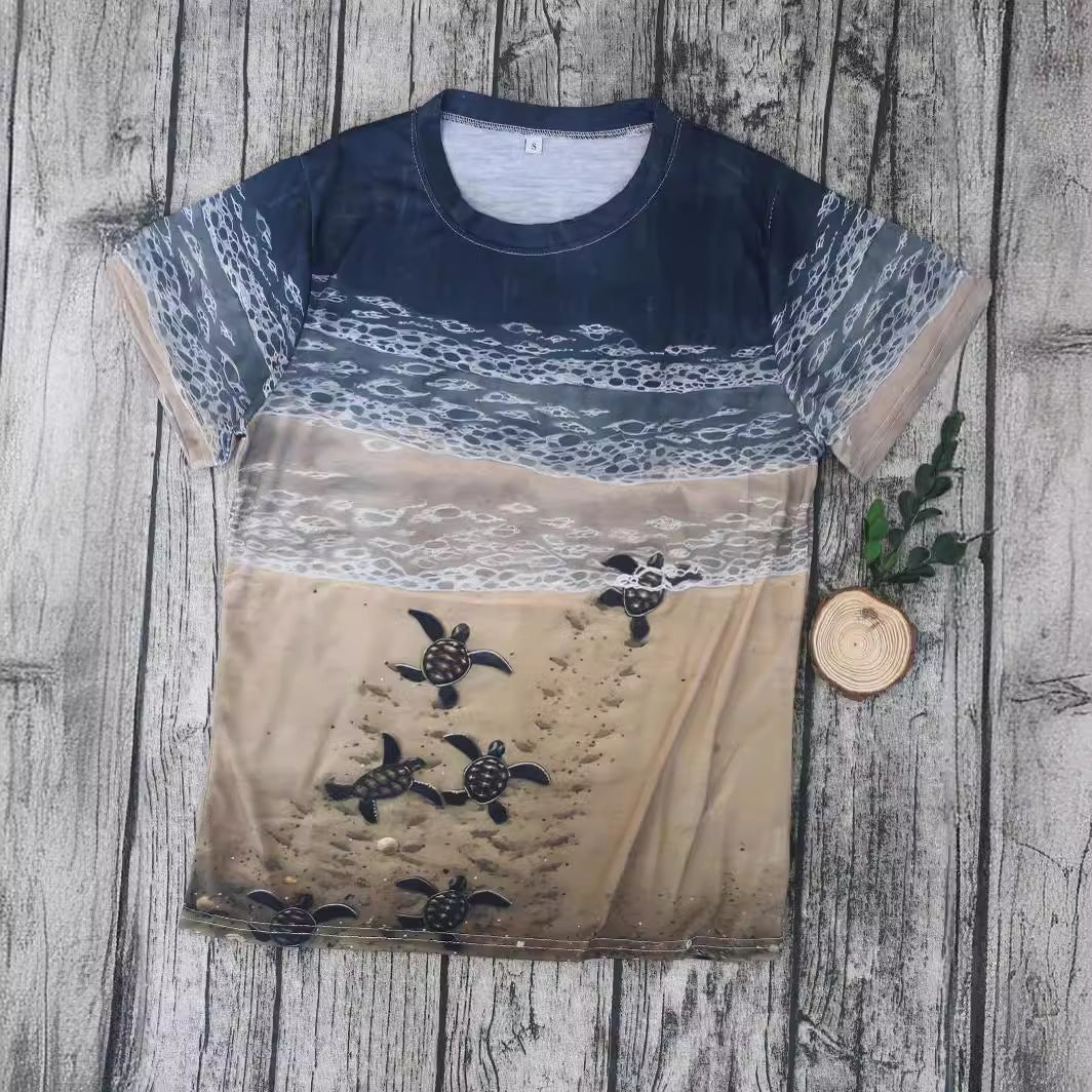 Camiseta de manga corta con estampado 3D para mujer Wish