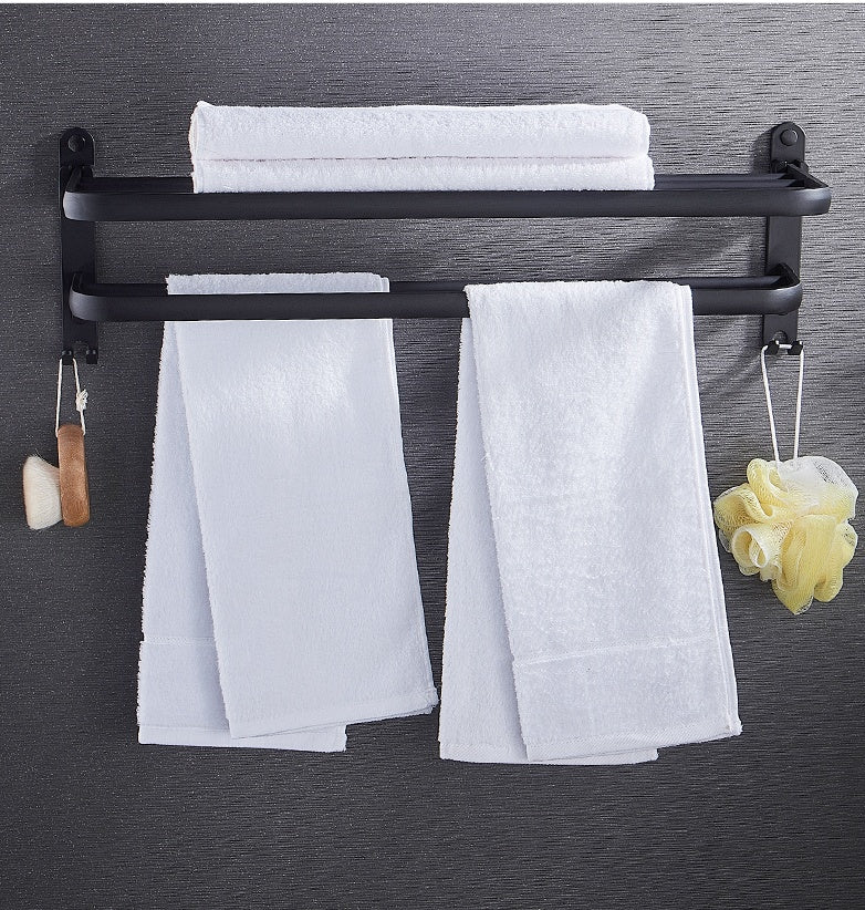 Towel Rack Bathroom Shelf Wall-mounted Without Perforation