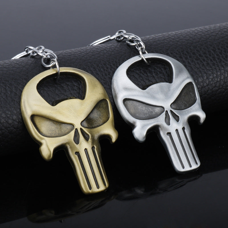 Creative Skull Shape Bottle Opener Keychain Pendant