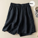 Women's Cotton And Linen Thin Wide-leg Short Casual Pants