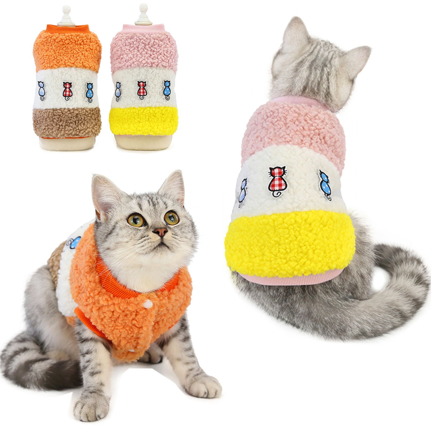 Stitching Cotton Vest Pet Clothing Autumn And Winter Clothing