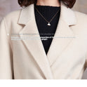 Autumn And Winter Creamy-white Temperament Slim-fit Woolen Coat Women