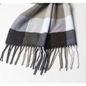 Stylish And Versatile Men's Plaid Warm Scarf