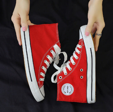 High-top canvas shoes