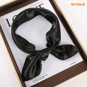 Solid Color Square Scarf Artificial Silk Small Square Towel