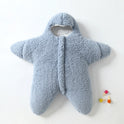 Baby Starfish Lamb Velvet Sleeping Bag Comfortable Newborn Baby Male And Female Baby Outing Winter Quilt Plus Cotton Thickening