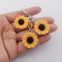 Golden Sunflower Keychain Cute Simple Bag Luggage Pendant