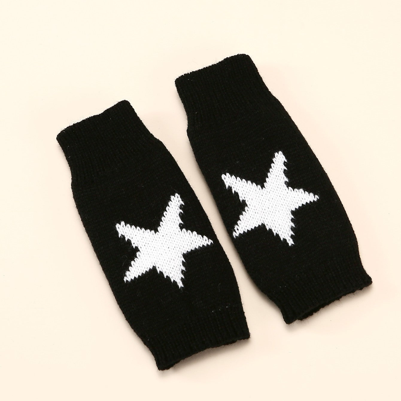 Autumn And Winter Acrylic Wool Five-pointed Star Gloves Warm Oversleeve