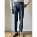 Denim Drooping Straight Curling Suit Pants