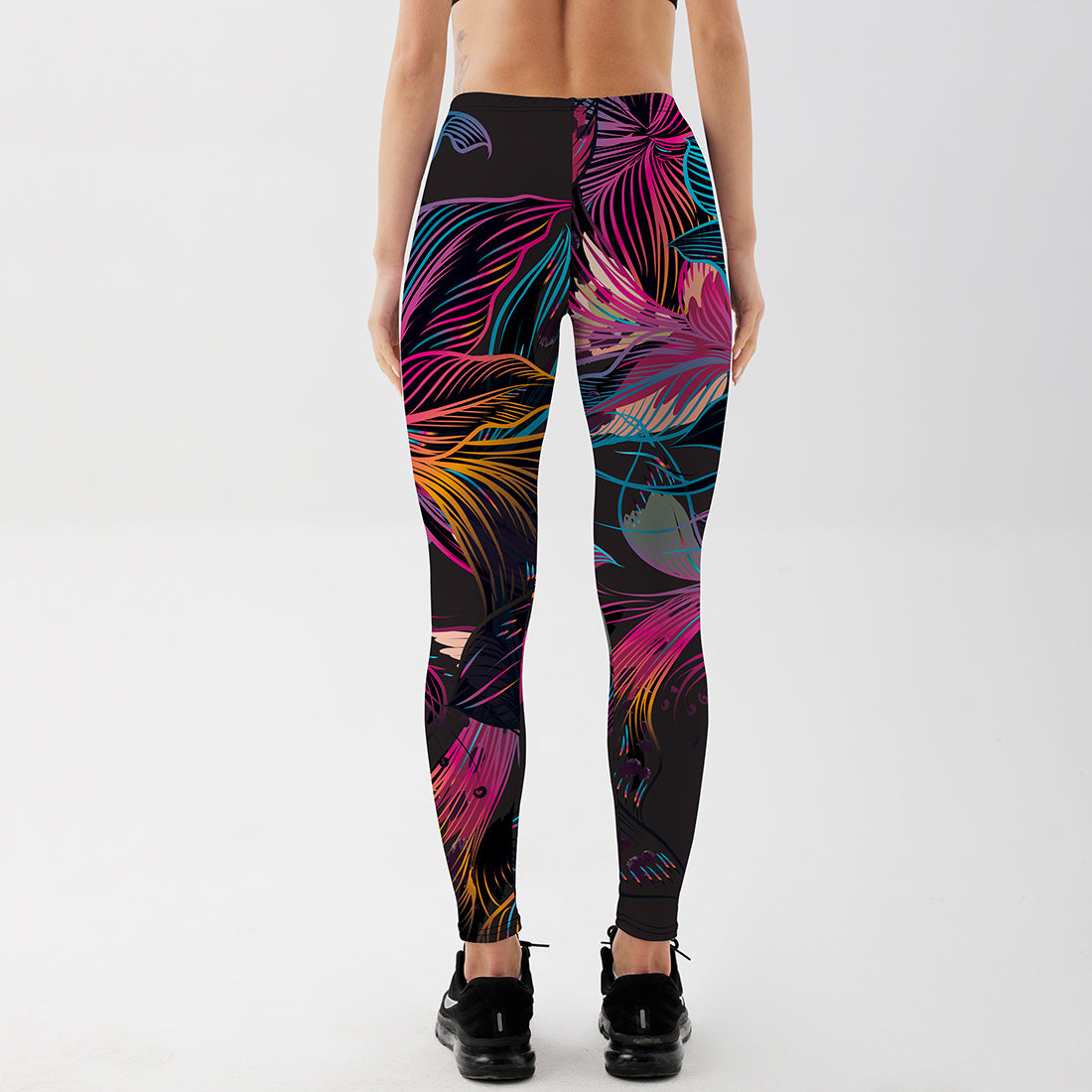 Floral And Petal Print Women's Leggings Sexy Fitness Pants