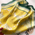 Women's Peony Flower Silk Scarf Thin Sun Protection