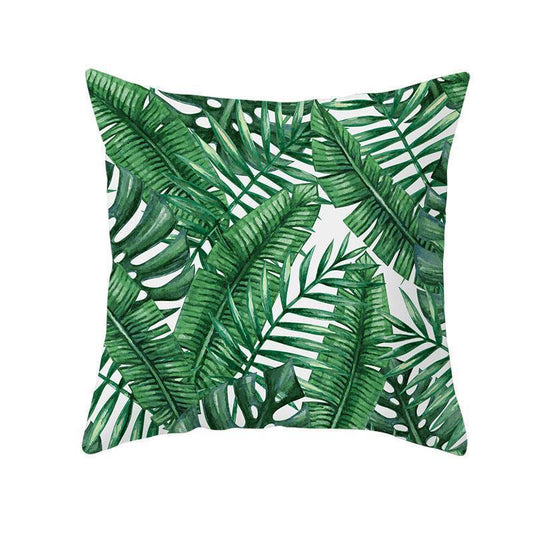 Green Plant Tassel Sofa Pillowcase