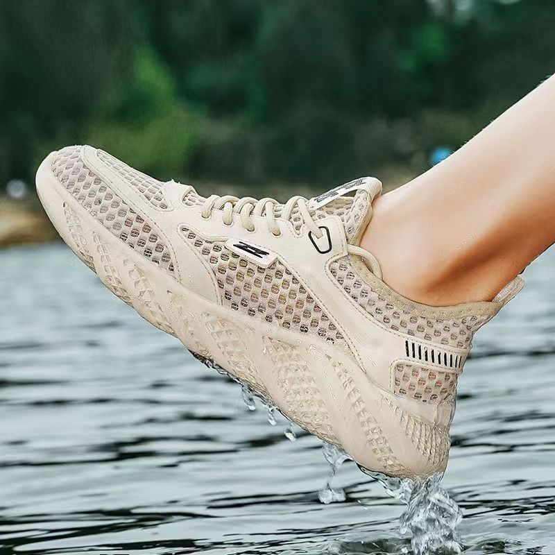 Mesh Surface Hollowed Breathable Waterproof Men's Hole Shoes