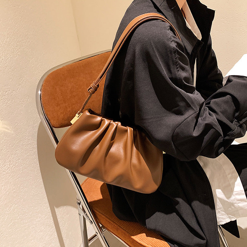 Pleated Cloud Bag Underarm Bag Niche Texture Shoulder Messenger Bag