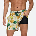 Men's Beach Pants Quick-drying Double-layer Swimming Trunks