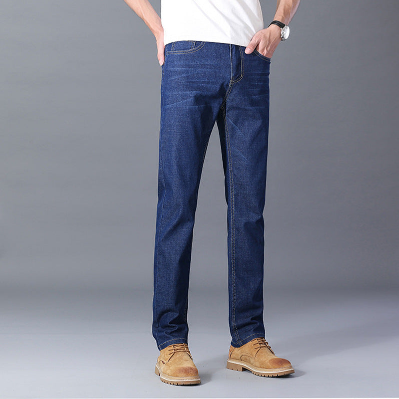 Men's Slim Jeans Business Straight Micro Elastic