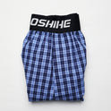 Men's Cotton Arrow Pants Back One-piece Underwear Loose Breathable Plaid