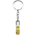 Plant Dried Flower Glass Bottle Pendant Keychain