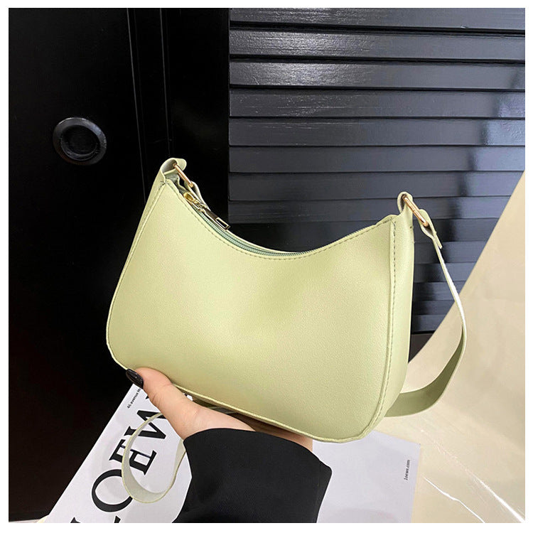 Women's Underarm Bag Solid Color Small Square Handbag Fashion Shoulder Bags