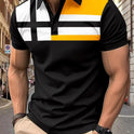 Men's Striped Printed Casual Top