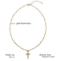 Personality Round Bead Sweater Religious Short Female Clavicle Chain