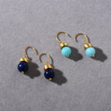 Personality And Fashion All-match Lapis Lazuli Sea Blue Pendant Hanging Studs