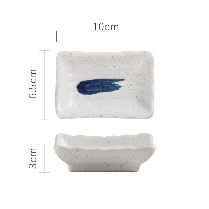 Japanese Ceramic Sauce Seasoning Household Flat Plate