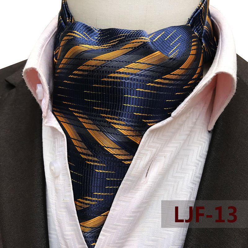 Men's Scarf Jacquard Polyester Fashionable And Warm