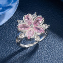 Exaggerated Plum Blossom Ring Flower Ring Female