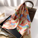 Women's Fashion Graffiti Printing Silk Scarf