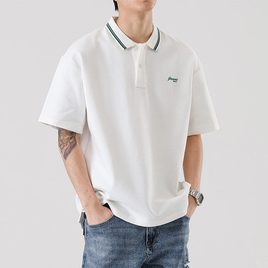 Fashion Retro Men's Loose Casual Short Sleeve