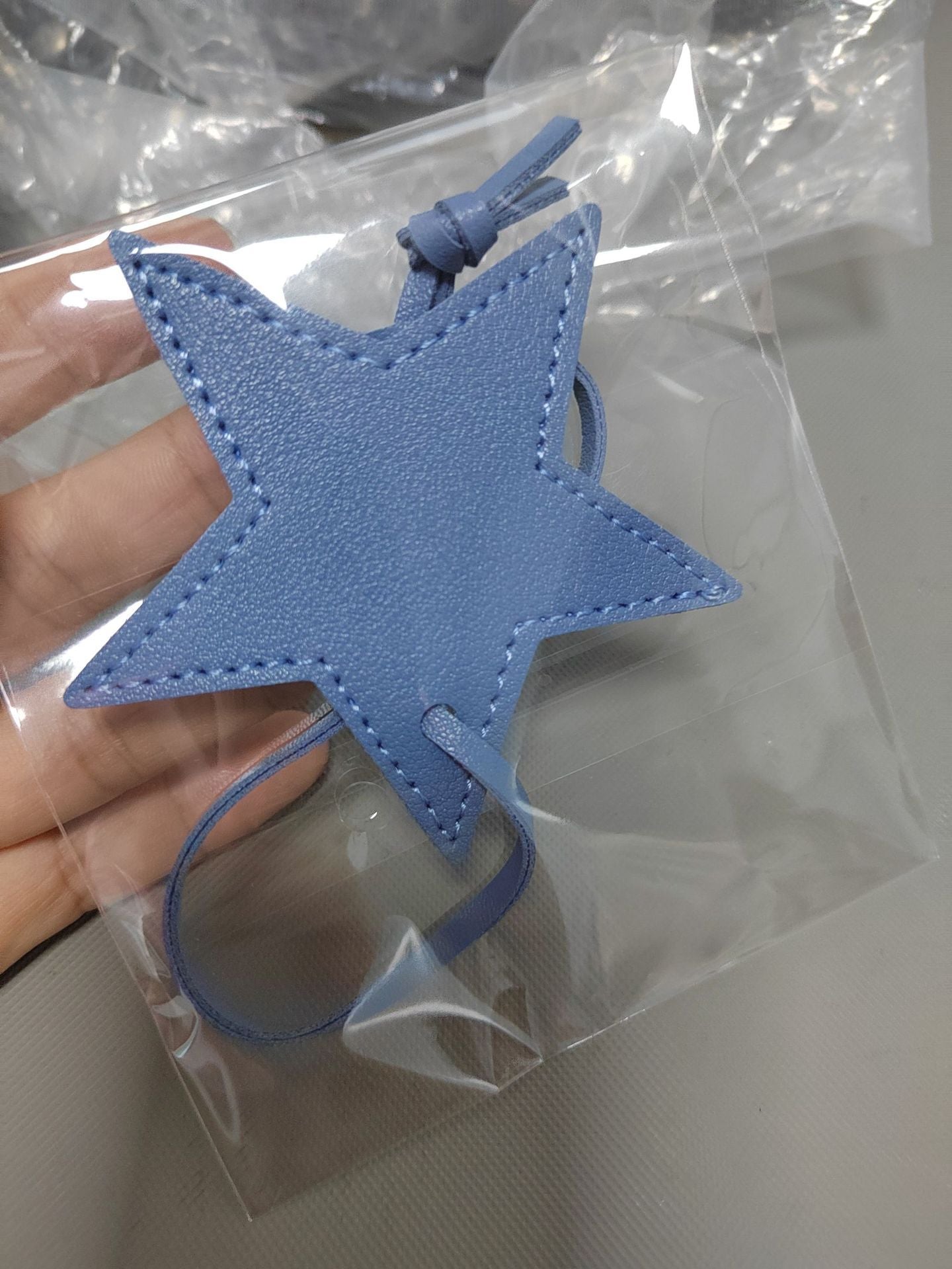 Leather Five-pointed Star Keychain Pendant Bag Ornament