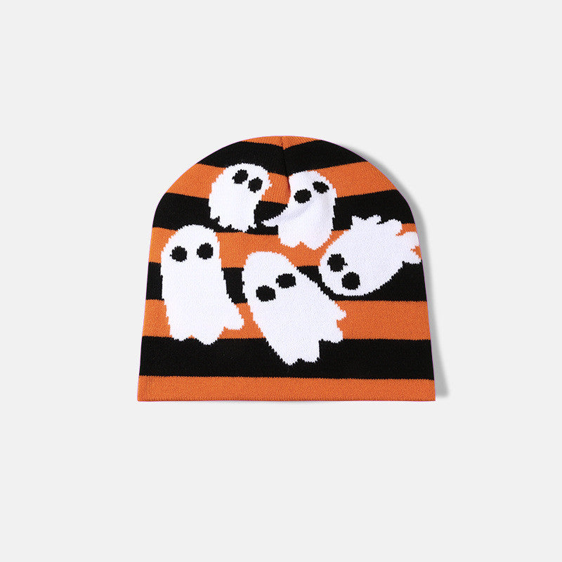 Halloween Stripes Knitted Hat Men And Women