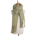 Mohair Twist Braid Plush Scarf For Women Winter Thickened