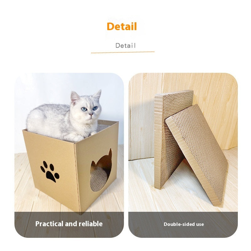 Cat Scratch Board Vertical Corrugated Paper Nest Wear-resistant No Chipping