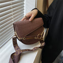 New Fashion Retro Stone Pattern Underarm Saddle Bag