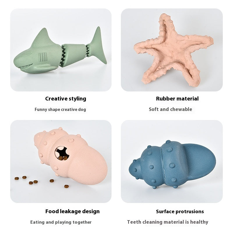 Dog Food Leakage Deep Sea Shark Rubber Dog Toys