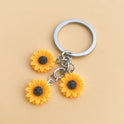 Golden Sunflower Keychain Cute Simple Bag Luggage Pendant