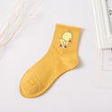 Women's Mid Tube Printed Cotton Long Socks