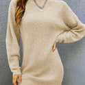 Solid Color Loose Long Sleeves Pullover Coat Sweater