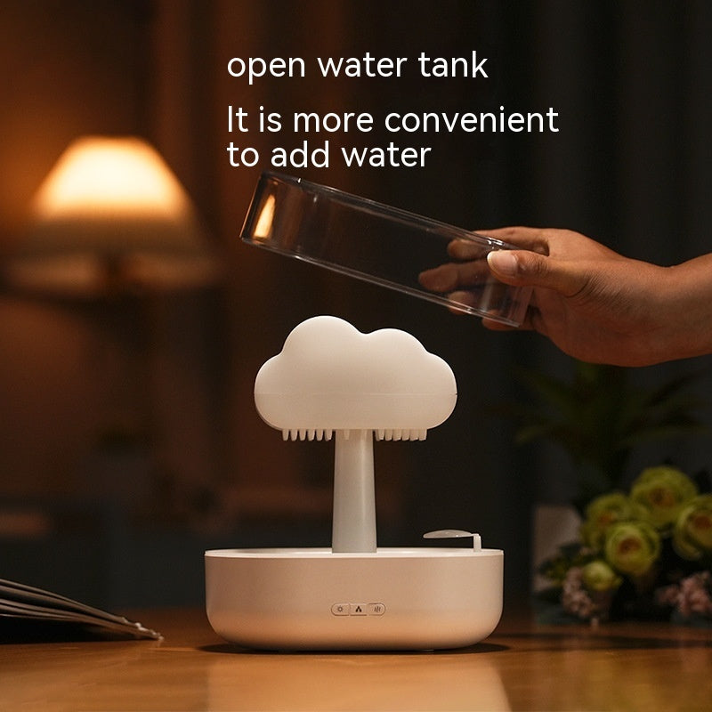 Rain Cloud Night Light Humidifier With Raining Water Drop Sound And 7 Color Led Light Essential Oil Diffuser Aromatherapy