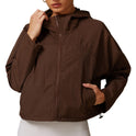 Women's Windproof And Comfortable Zipper Quick-drying Hooded Jacket