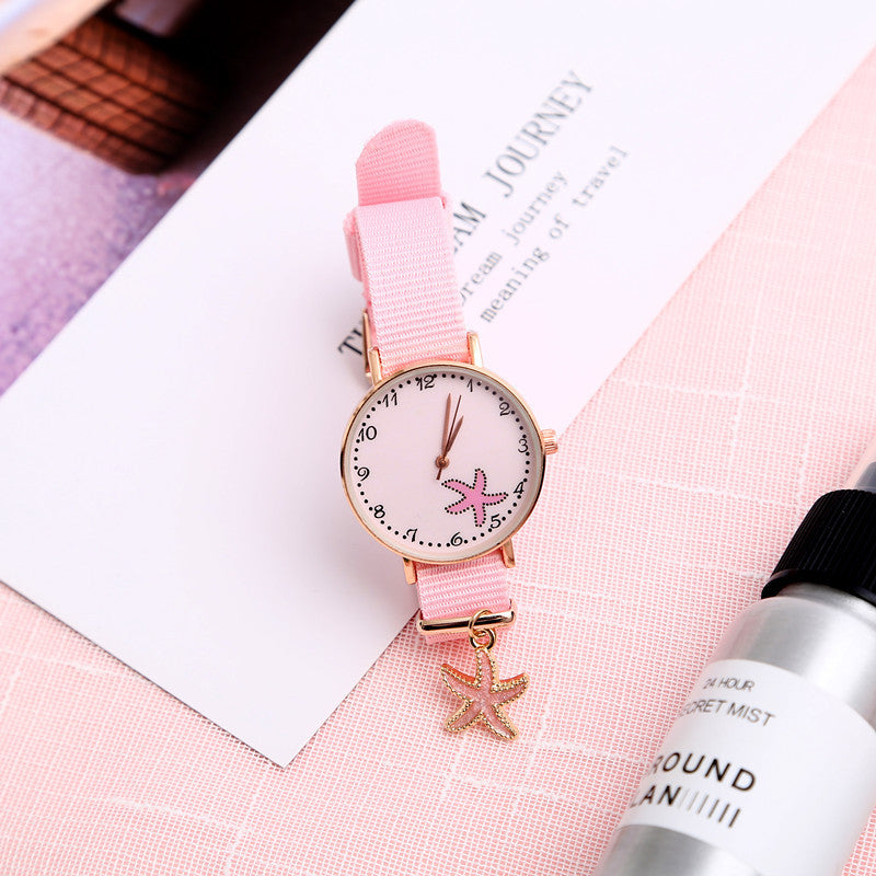 Girl Heart Watch Girl Cute Pendant Macaron Female Watch Ins Student Pendant Watch