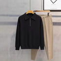 Polo Collar Slim Fit All-matching Base Sweater