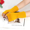 Knitting Wool Gloves Straight Arm Knitted Warm