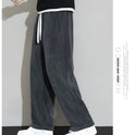 Winter Men's Casual Cashmere Pants Straight Wide-leg Pants