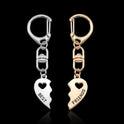 Creative Two-piece Set Golden And Silver Love Good Friends Good Girlfriends Keychain