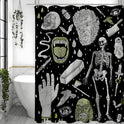 Printed Polyester Shower Curtain Waterproof Impermeable Hanging Partition Bathroom Curtain