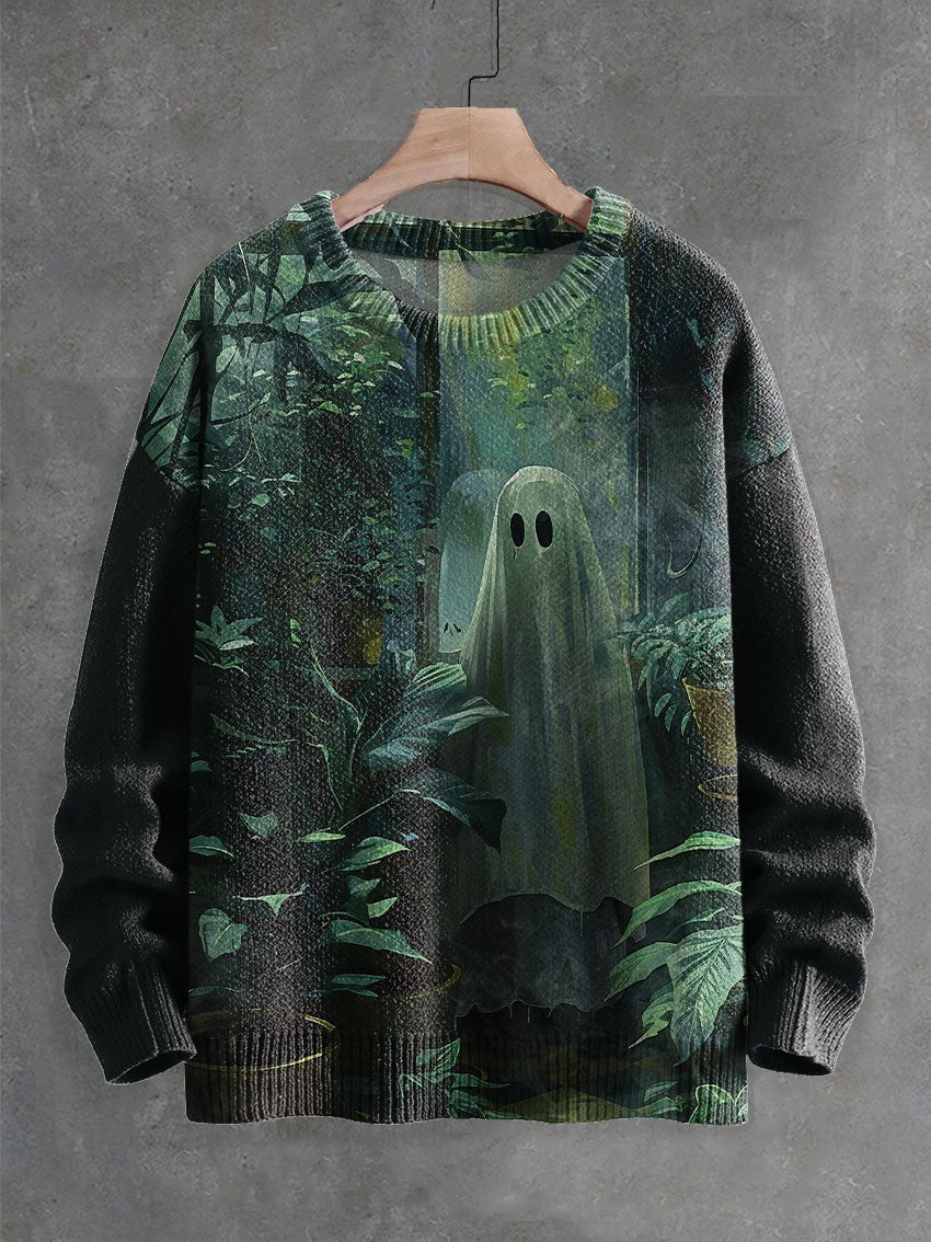 Halloween Ghost Pattern Horror Printed Sweater