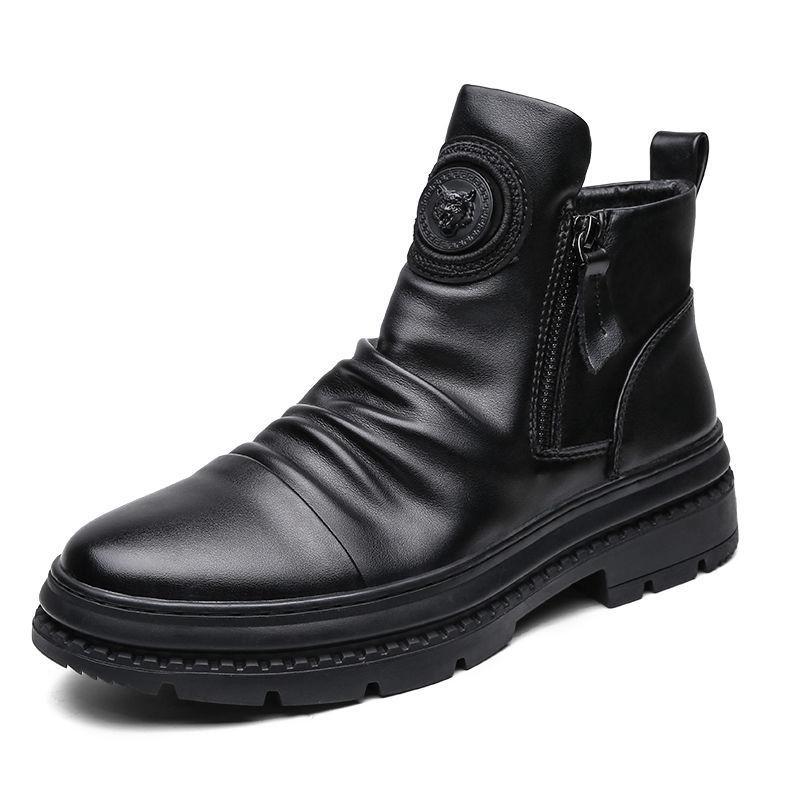 Men's Fashionable All-match High-top With Velvet Tactical Military Boots